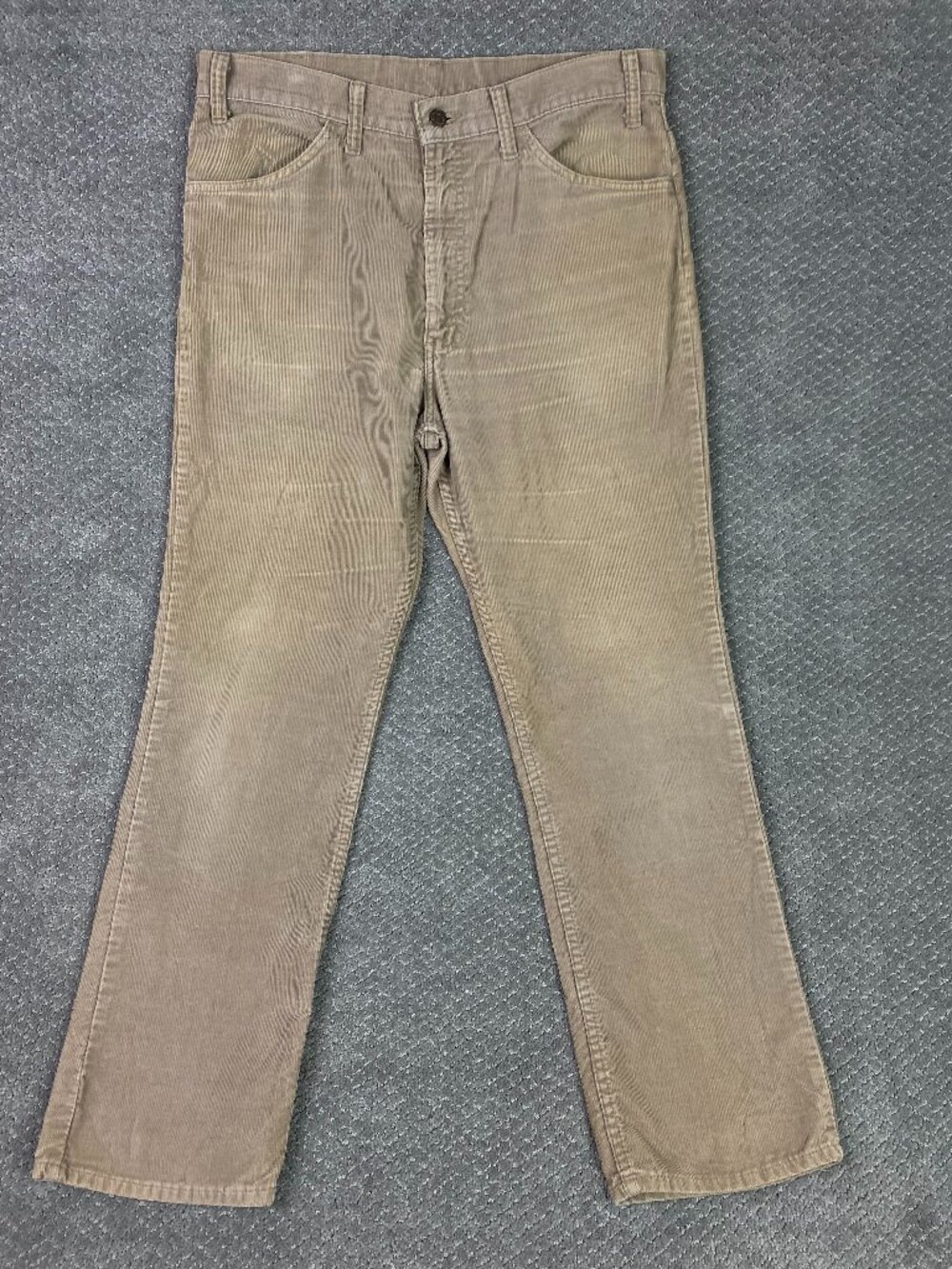 Vintage 80s Levi's Corduroy Pants Mens 36x30 Fits 35x29 Brown Tan Whiskering